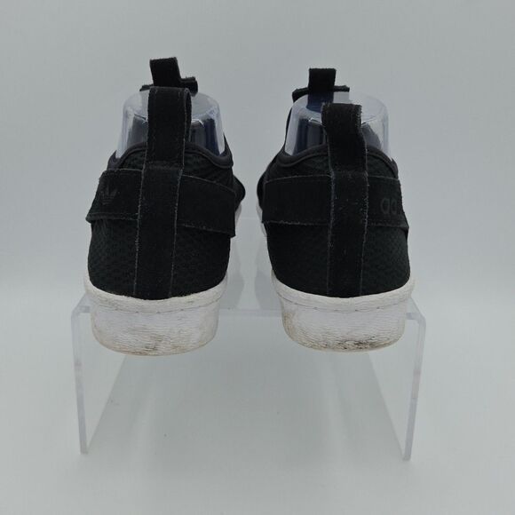 Adidas Superstar Slip On Original Shoes Womens 9 Sneakers Black White EVN791001 - Picture 3 of 9